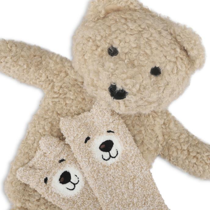 totes toasties® Womens Bear Mini Hot Water Bottle & Super Soft Socks Set  Beige Extra Image 6